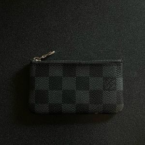 Discontinued Louis Vuitton Key Pouch Graphite Damier Graphite
